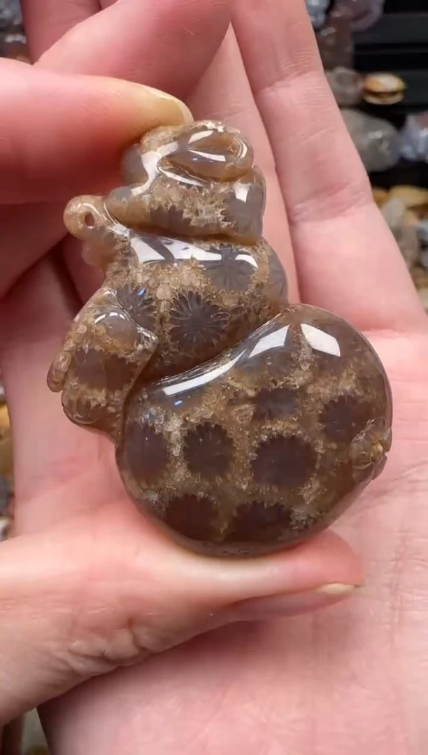 颈饰未镶嵌硅化珊瑚（珊瑚玉）148