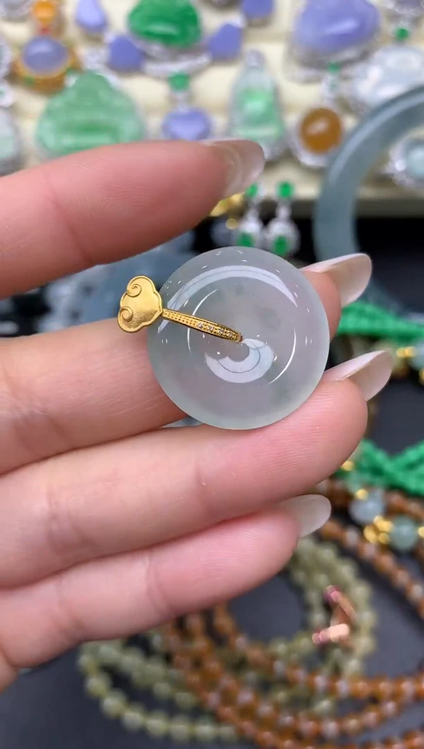 翡翠18K金镶嵌颈饰154-七夕珠宝季