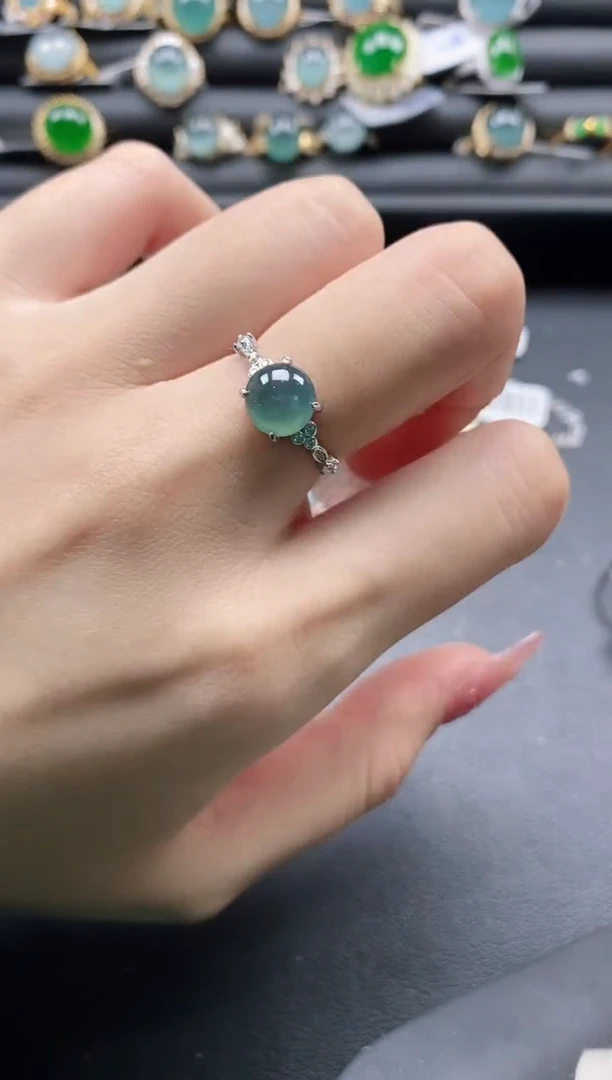 【闪购商品】翡翠戒指银S925镶嵌1111