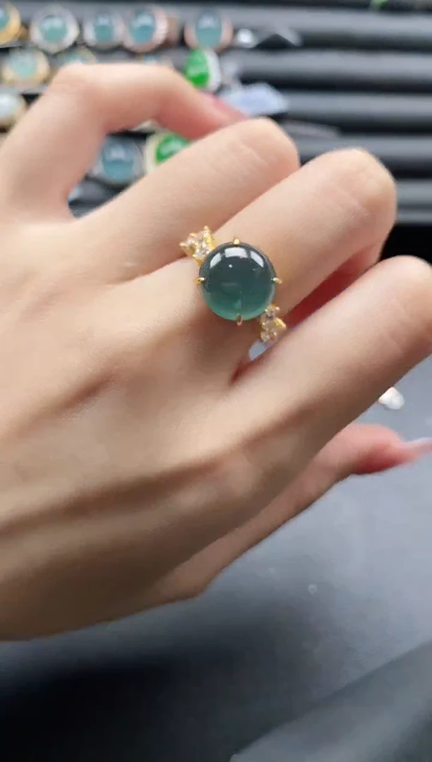 【闪购商品】翡翠戒指银S925镶嵌1111