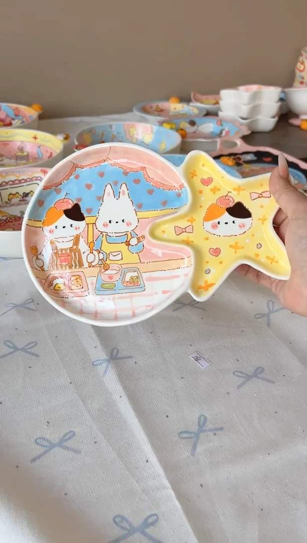 摆件陶景德镇陶瓷手绘微瑕