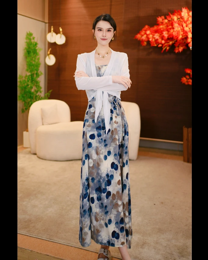 夏季新款慵懒气质风连衣裙LD136