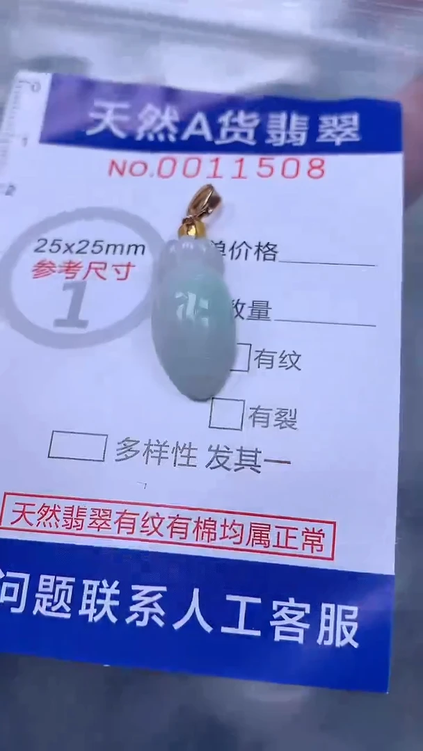 翡翠未镶嵌吊坠(不含链)1