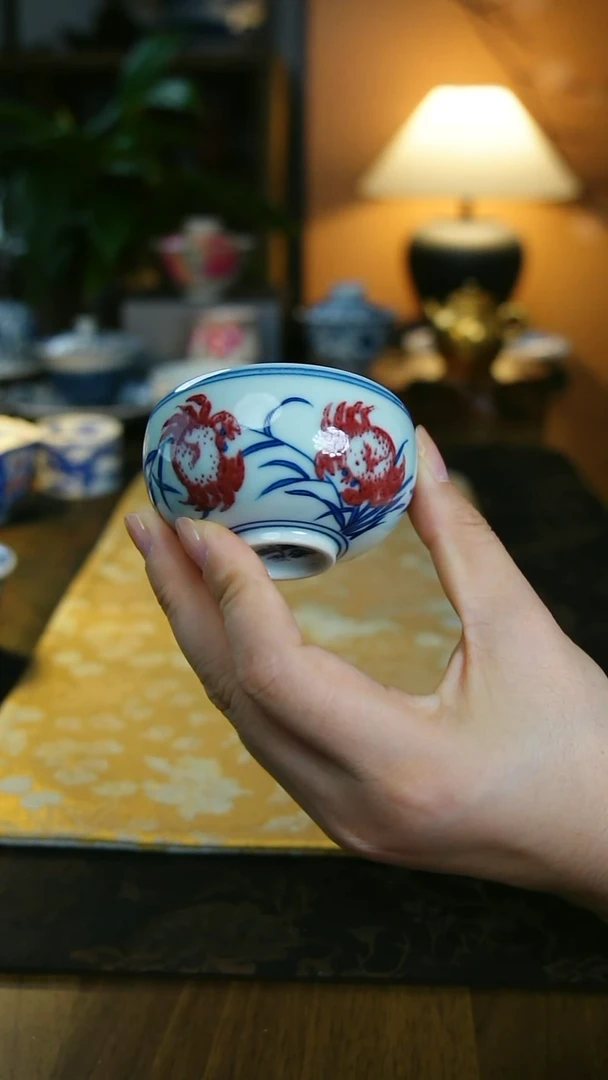 釉里红螃蟹杯11111