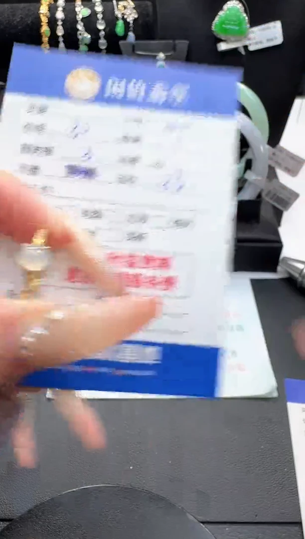 银S925镶嵌挂件翡翠翡翠戒指