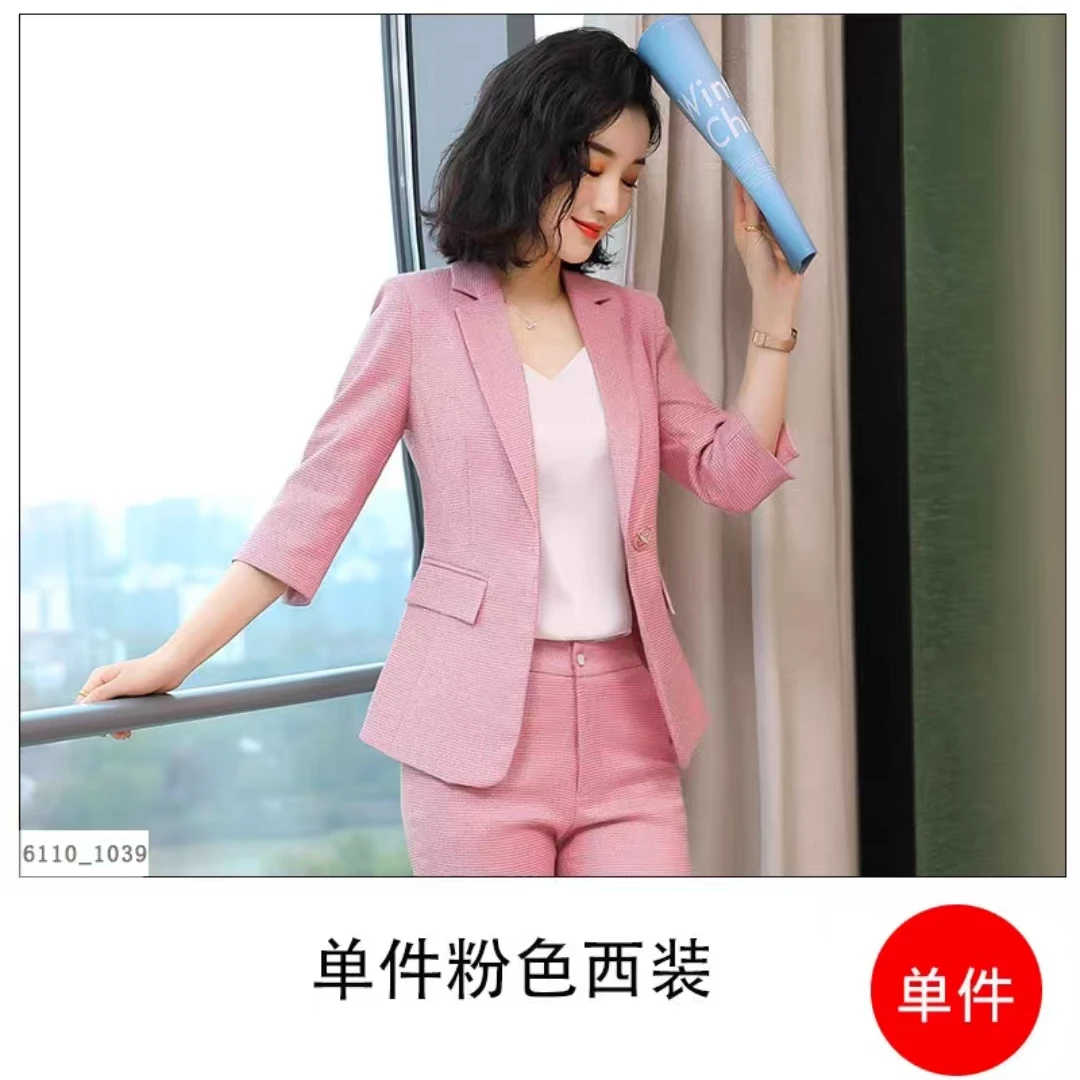 唯琳剪标 7仓F4-11-3260款 千鸟格中袖西装