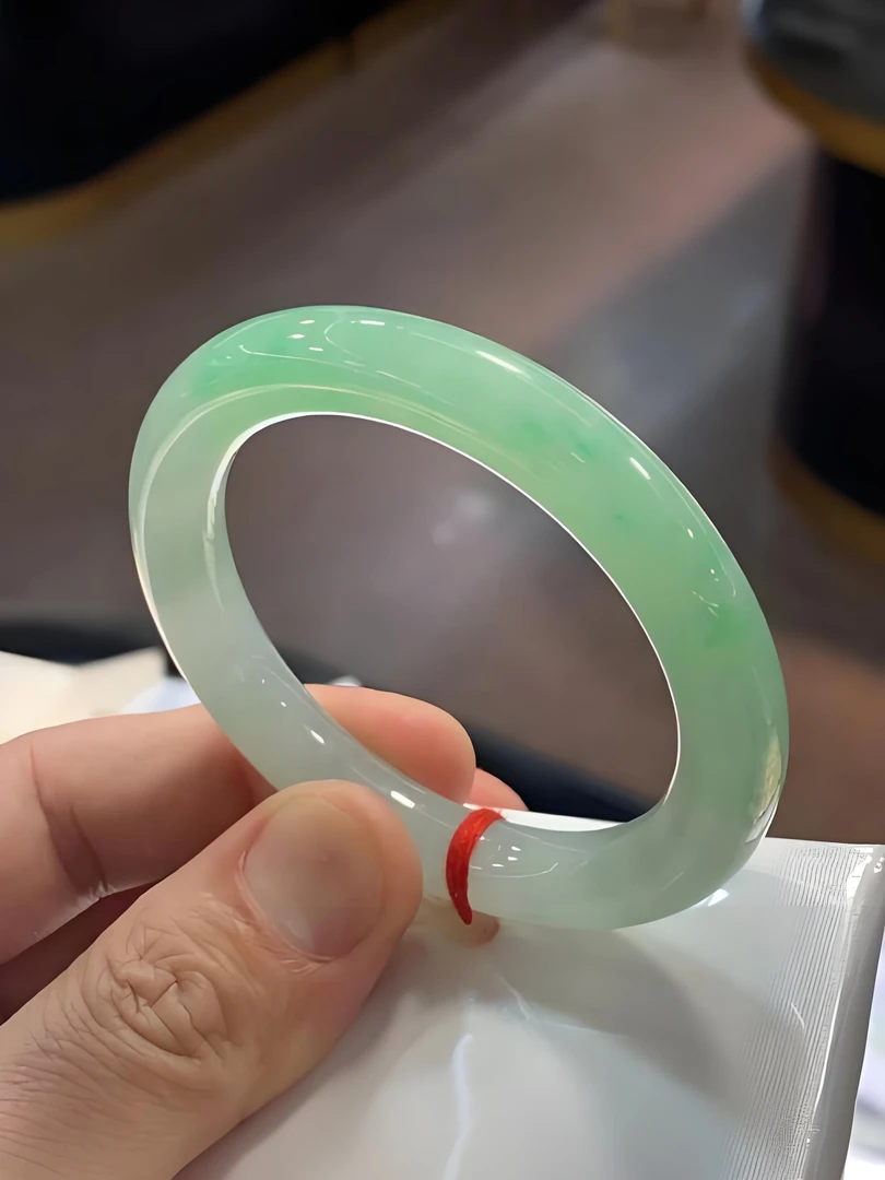 时尚缅风尺码测量高冰透美人手镯