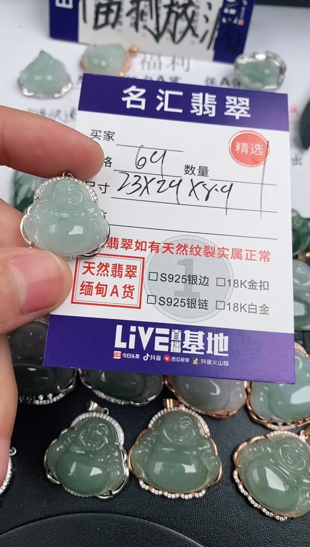 翡翠银S925镶嵌颈饰·