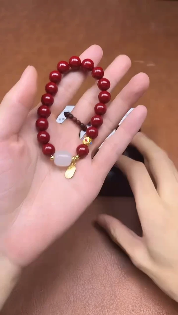 天然辰砂精挑搭配手串 无礼盒 Y626