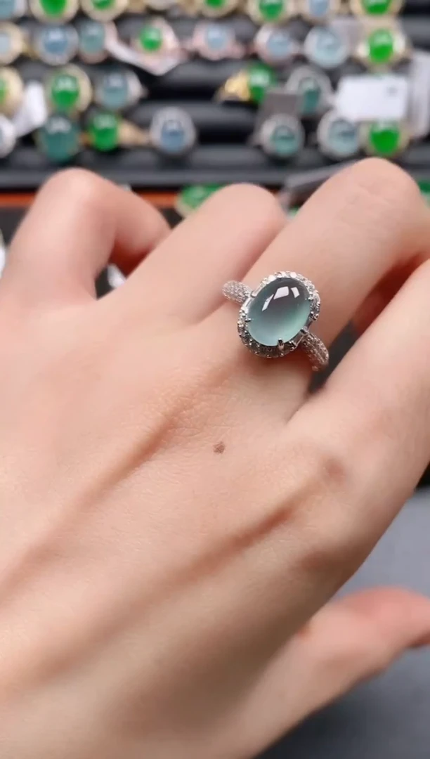 银S925镶嵌戒指翡翠1111