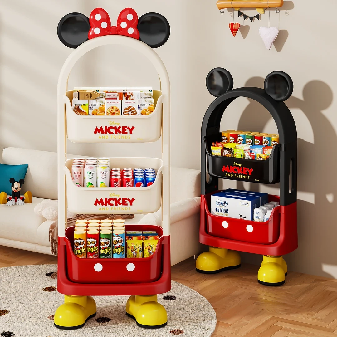 优勤儿童零食置物架小推车可移动客厅收纳整理架卫生间多层储物架