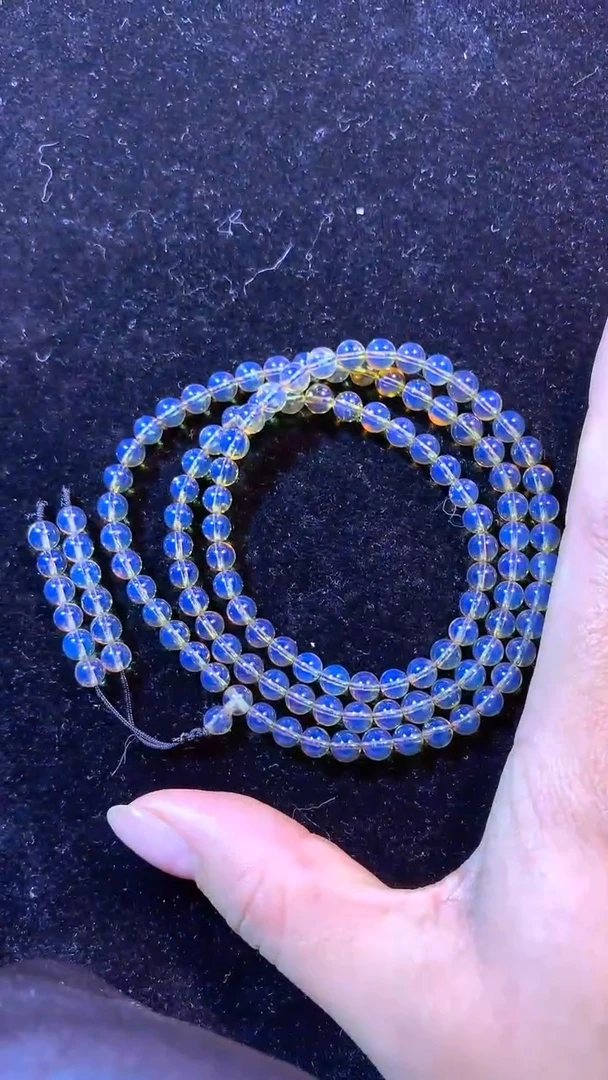 未镶嵌琥珀裸石5mm高蓝108