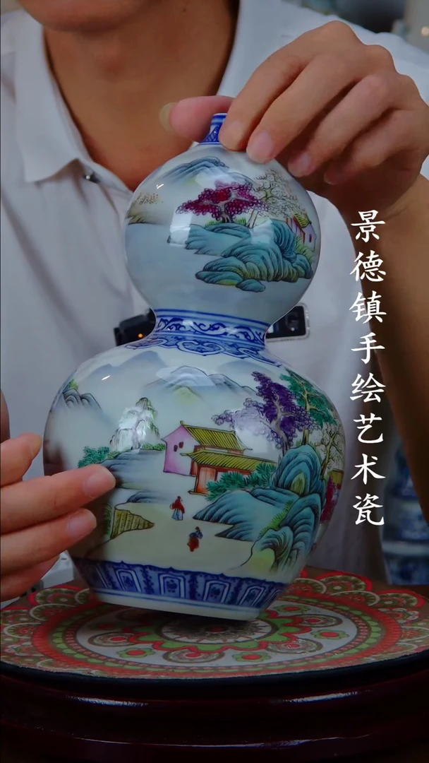 现代景德镇手工手绘陶瓷摆件35