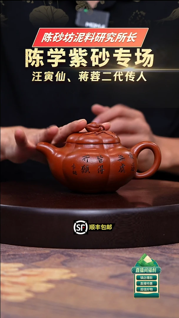 茶壶紫砂朱泥上合桃300cc