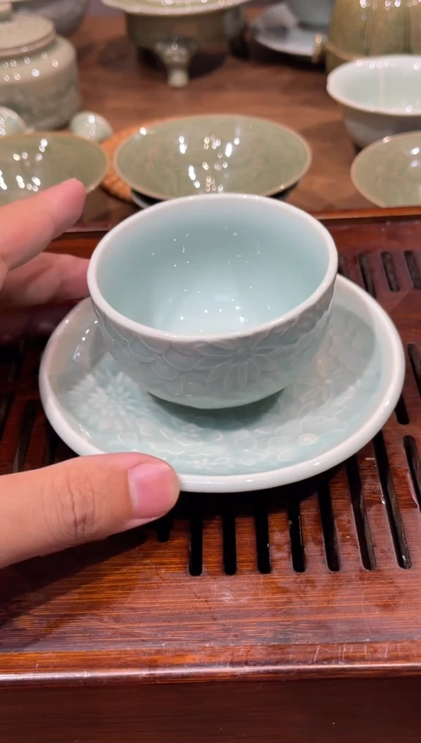 正品 天青乘风扶摇盏托1套
