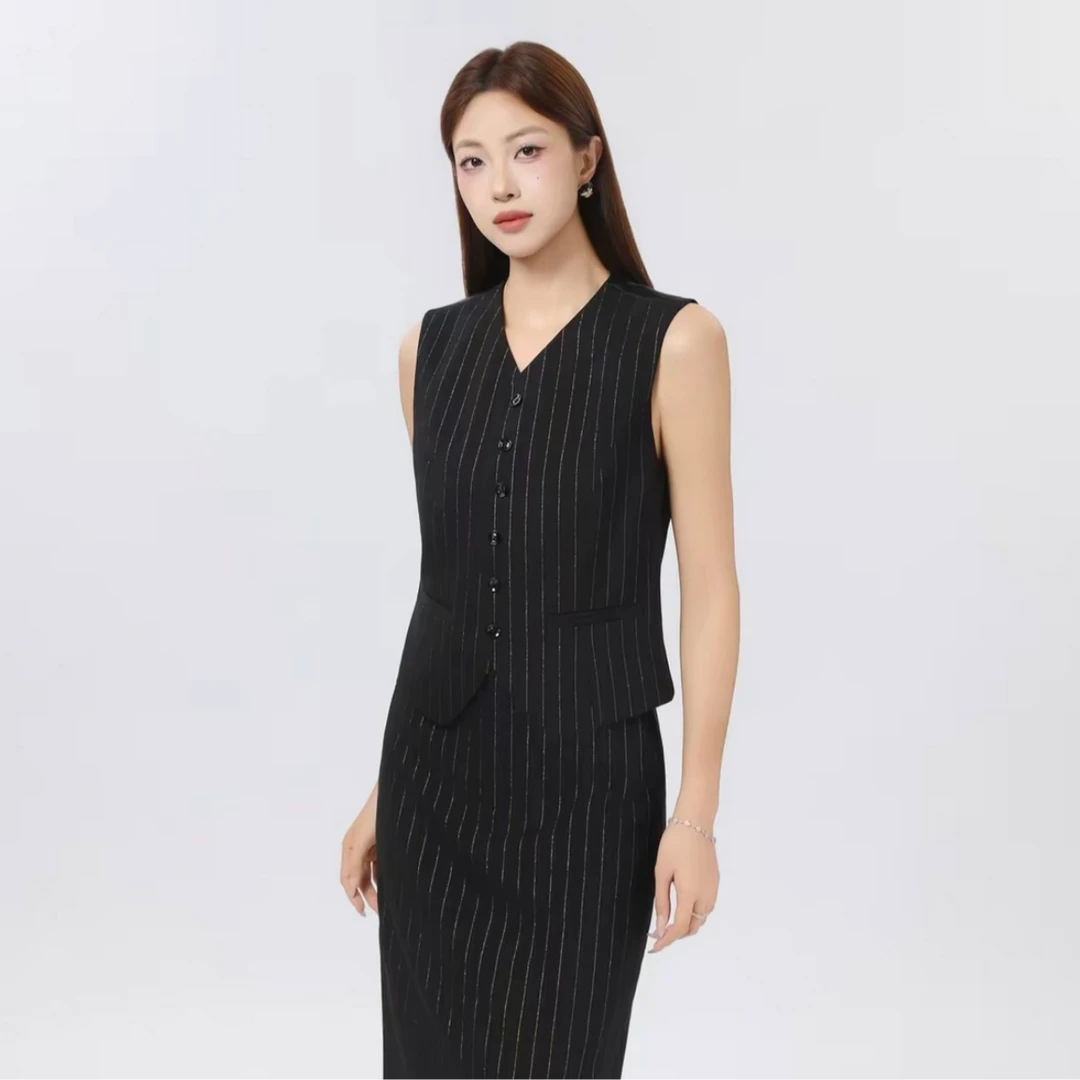 AMASS/阿玛施气质修身西装马甲轻职场通勤百搭坎肩外穿5400871