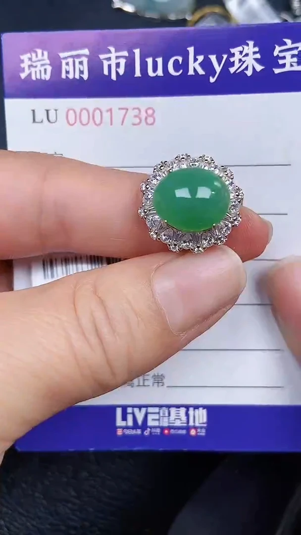 颈饰银S925镶嵌翡翠1738