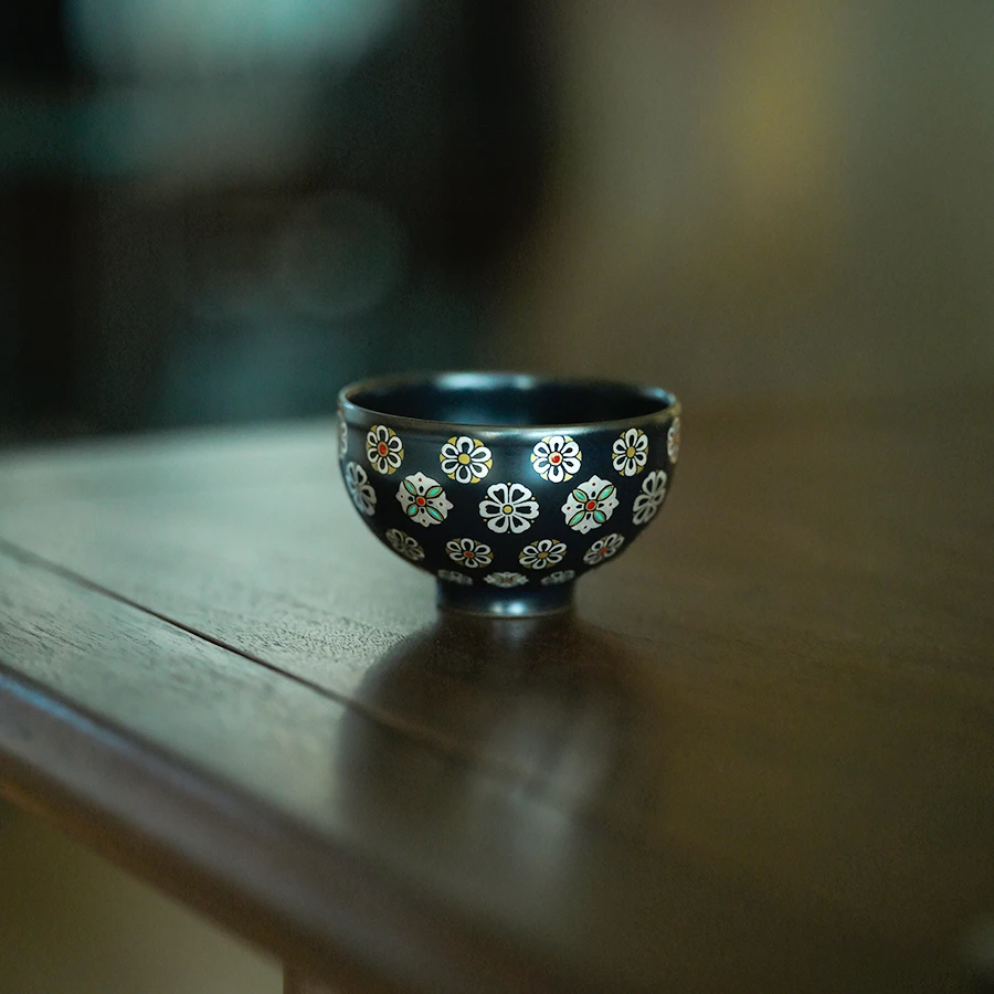 预售 洛神廉博错金银螺钿杯