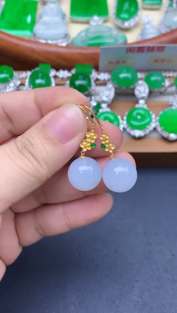 颈饰18K金镶嵌翡翠359-中国好珍宝