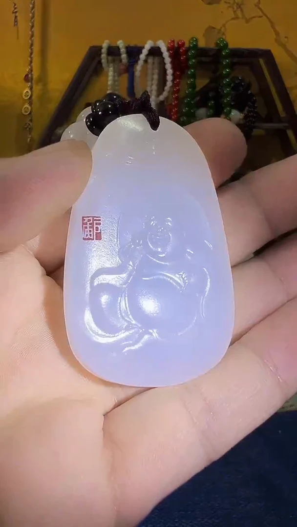 【闪购商品】和田玉挂件未镶嵌和田 冰底佛公（飞铃文玩）