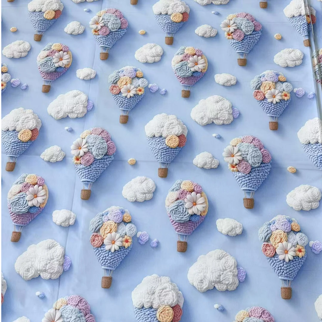 数码原创定制床单（蓝气球）轻奢家用2米×2.4米加厚原棉大帆布