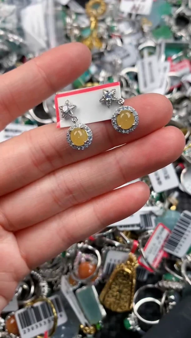 银S925镶嵌戒指翡翠1111---10