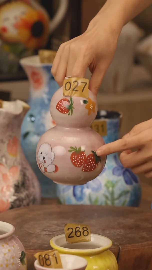陶瓷027景德镇设计师手作花器摆件侘寂风