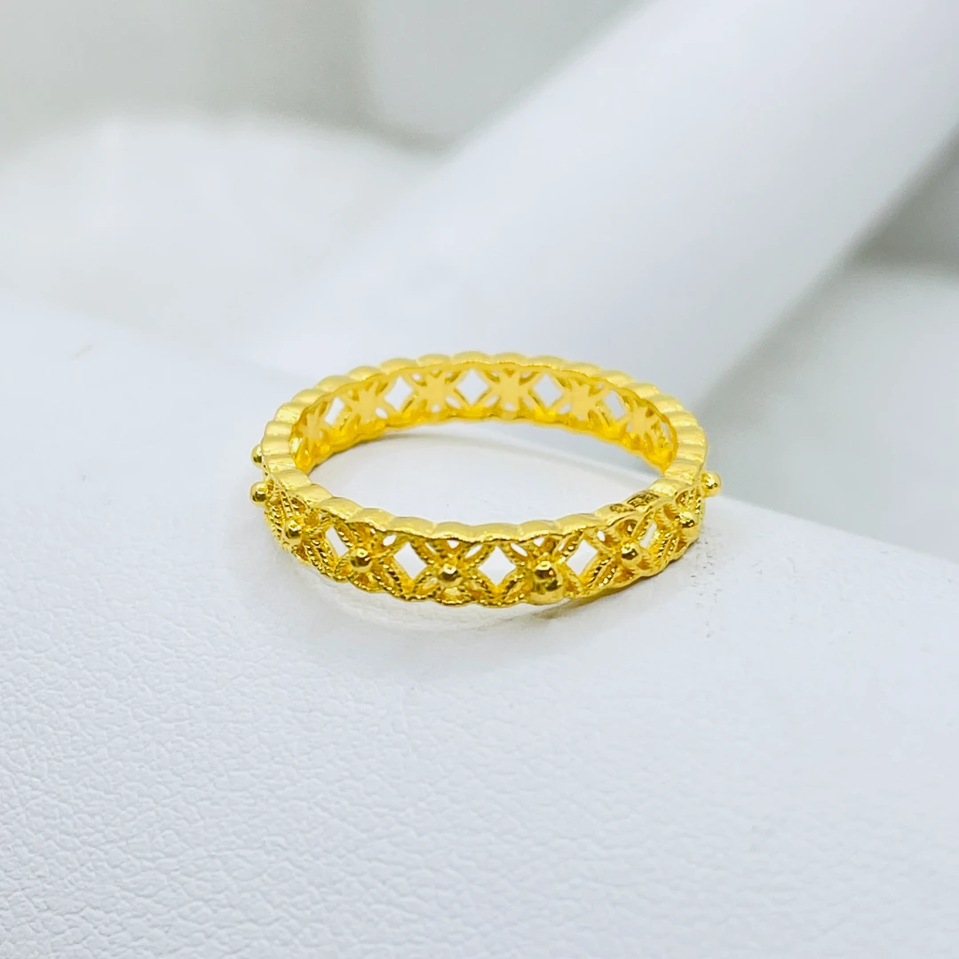 足金999 四叶花戒指