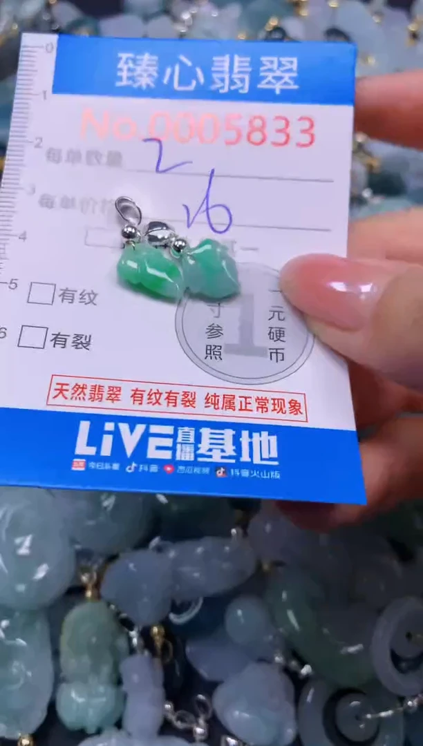 吊坠(不含链)未镶嵌翡翠5833