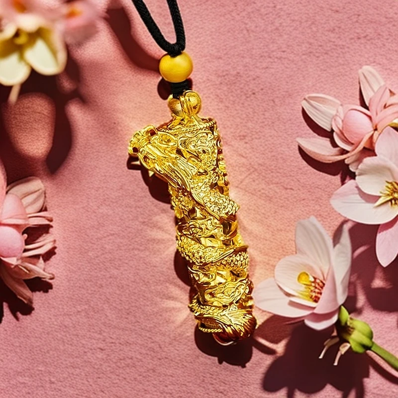 时尚男款 盘龙柱 项链