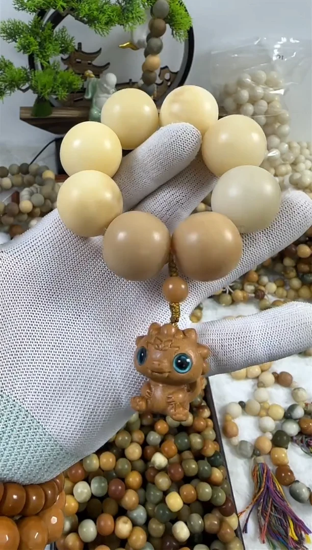 【闪购商品】白玉菩提手串26*手工干磨风化大卡手捻