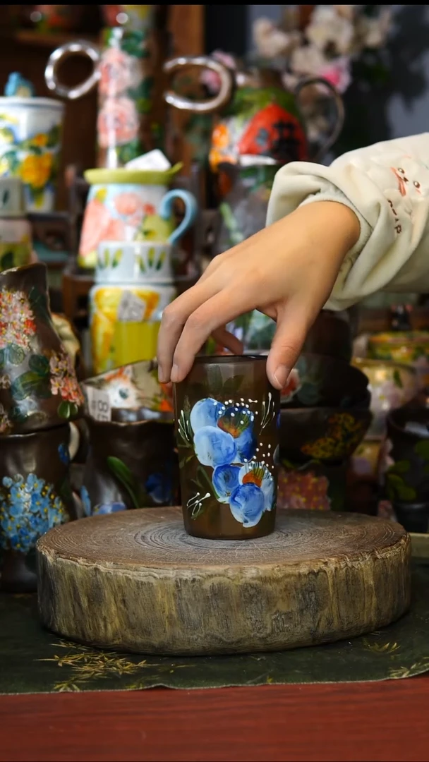 陶瓷204景德镇手工手绘釉下彩