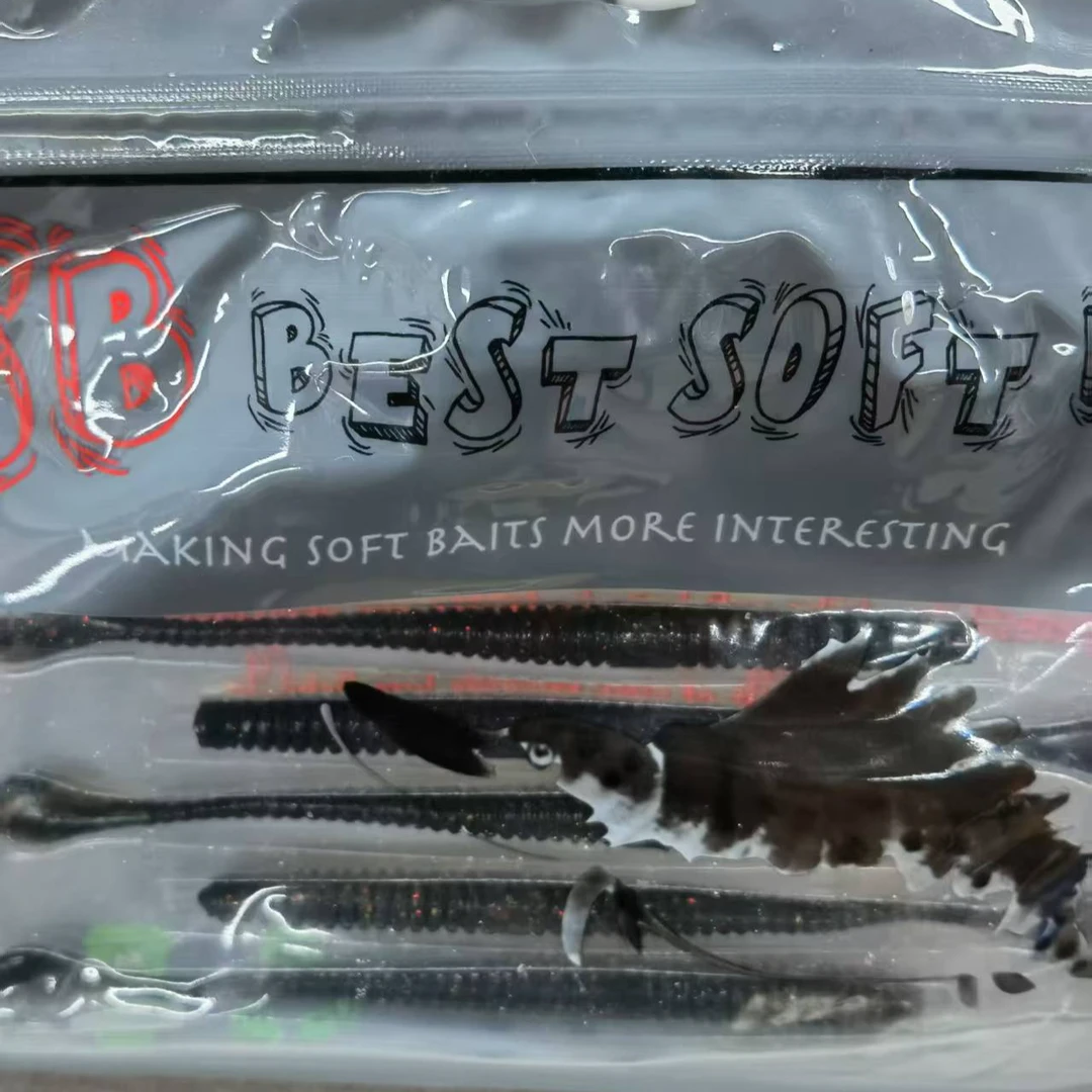 面条虫钓组路亚软饵假饵黑坑磨鱼软虫面包虫刀尾扰流浆尾A14