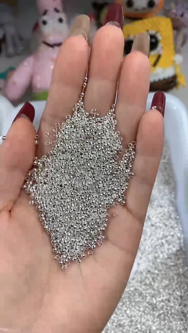 锌合金2901-定位珠-银色-100颗