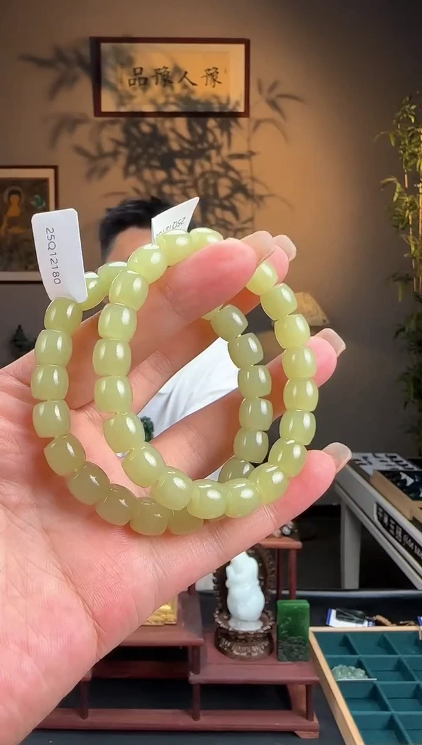 未镶嵌手串和田玉玉质结构颜色多样性发货拍一发一