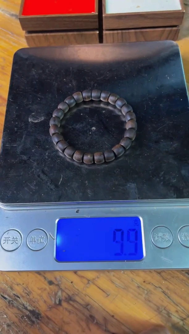 【闪购商品】沉香手串600240绿棋手链沉水7*8鼓珠单圈