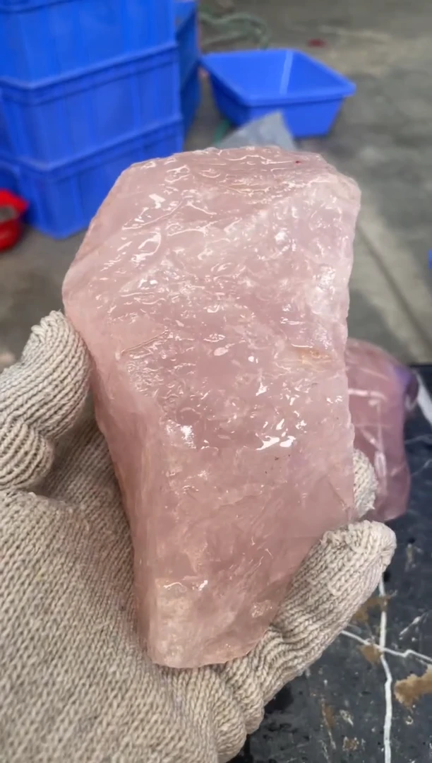 【闪购商品】芙蓉石原石未镶嵌天然粉水晶原石摆件