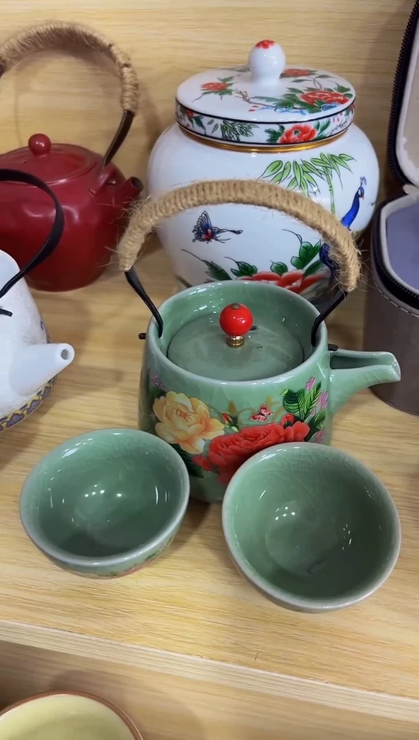 陶瓷茶具摆件旅行套组