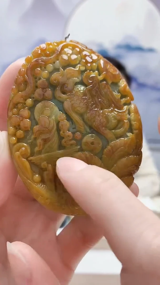 未镶嵌定制翡翠5160ry- 毛货挂件22