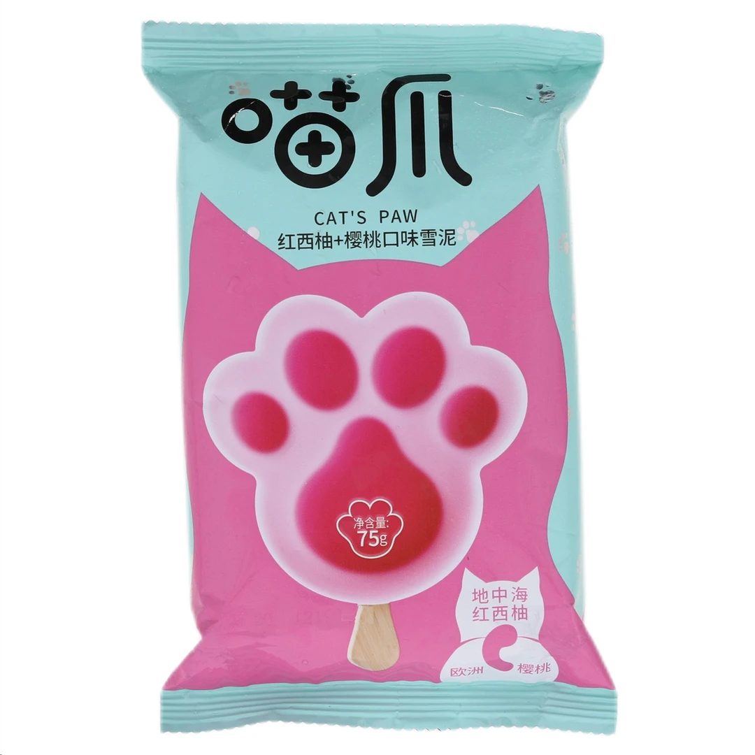 天冰红西柚+樱桃喵爪雪泥红西柚樱桃味 75g