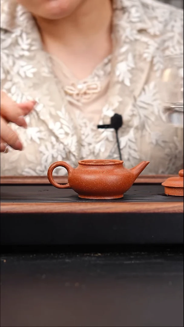 茶壶紫砂红朱段水平120cc