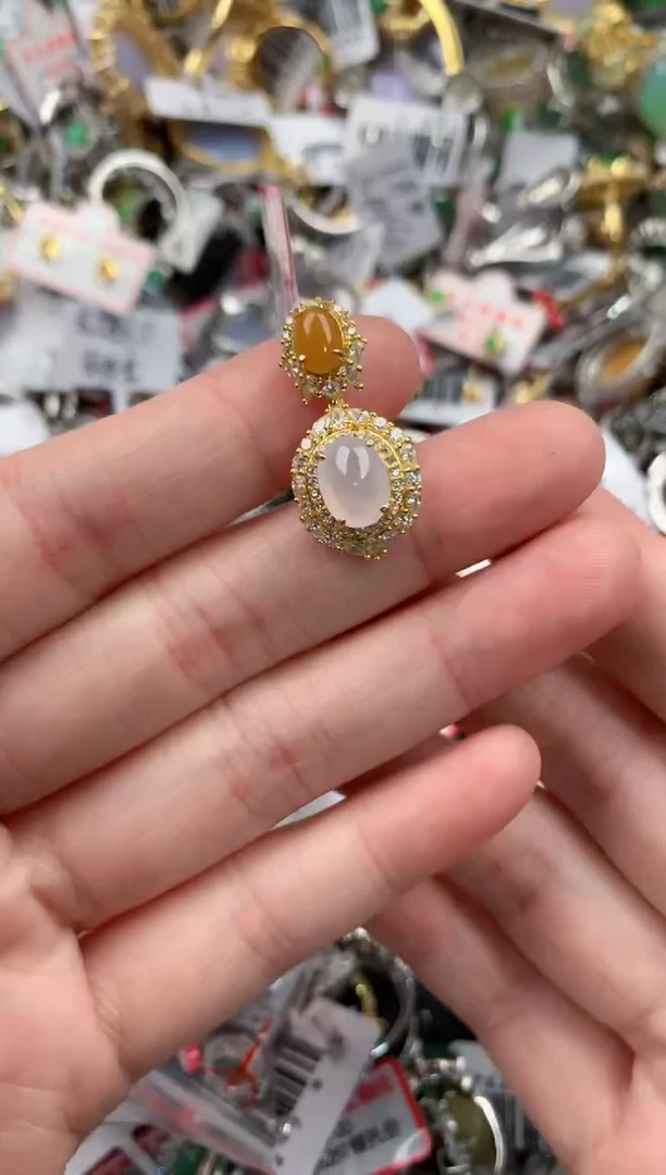 银S925镶嵌戒指翡翠888-----3