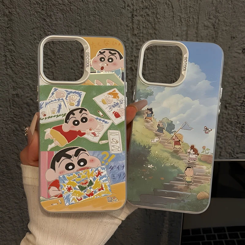 创意春游小新适用苹果16手机壳新款华为小众vivo高级小米oppo防摔