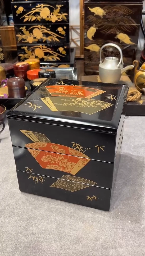 金莳绘 三段 大漆漆器大漆漆器