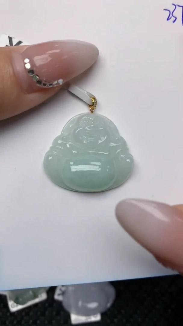 【闪购商品】翡翠颈饰18K金镶嵌天然翡翠a货