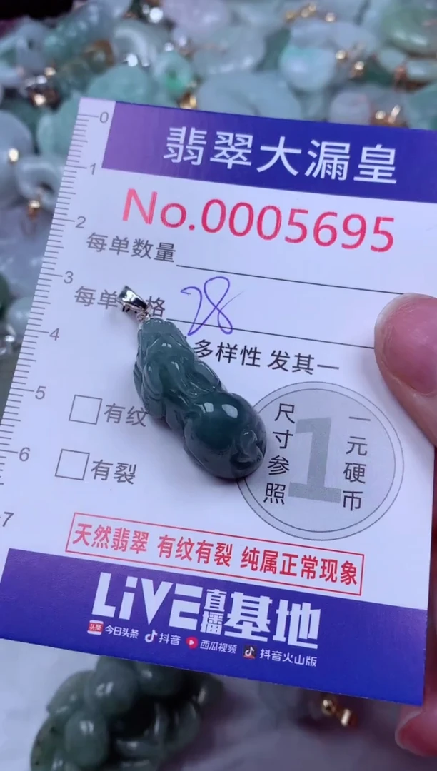 吊坠(不含链)未镶嵌翡翠5695