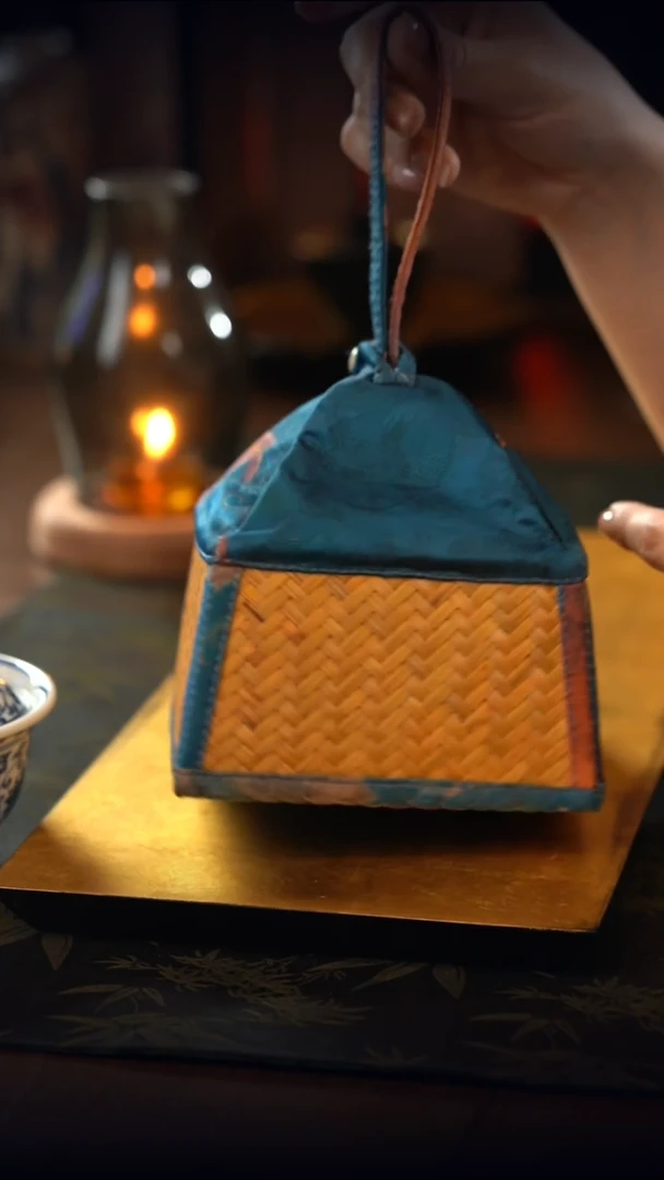 缎面印花三角杯笼12cm（3.4mm席）