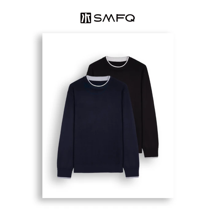 水木夫妻【男款】“云绒亲抚”100绵羊毛 超细腻软糯舒适假两件羊毛衫