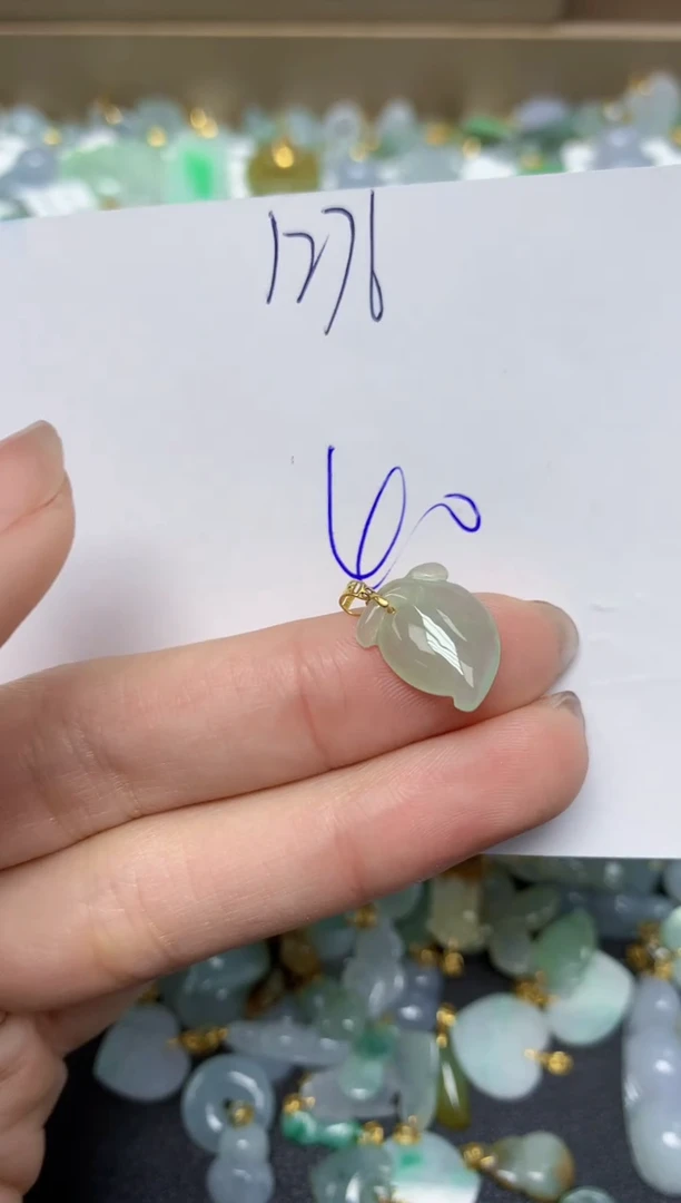 【闪购商品】翡翠颈饰18K金镶嵌 天然翡翠A货