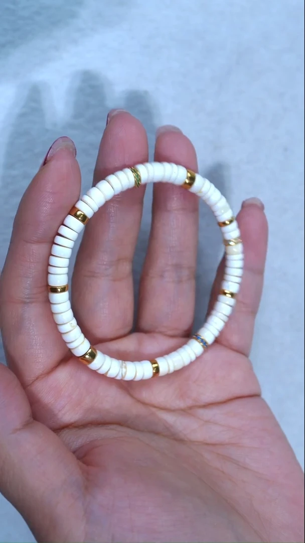 手链蜜蜡未镶嵌典藏级5.5mm漆瓷白药片